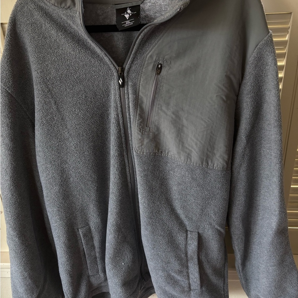 Skechers Sport Men’s 1/4 zip Long Sleeve Pullover 2XL Activewear Silver Gray!